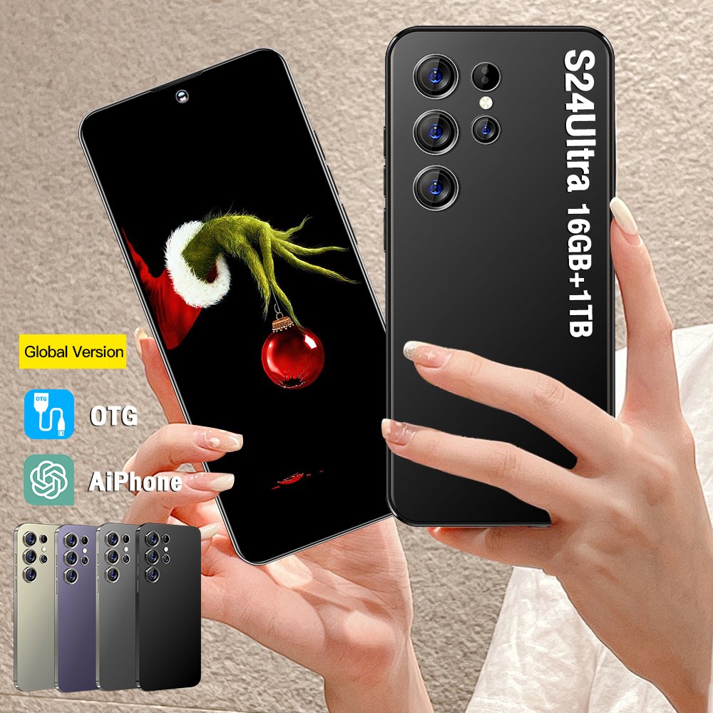 2024 New Arrival sumsang S24 Ultra Phone Global Version Mobile Phone 16GB+1TB Android 12 Cellphones Unlocked Smartphone